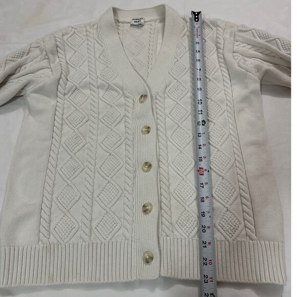 Aritzia Sunday Best Womens XS Cable Knit Lamora Cardigan Button Down Sweater - Picture 11 of 12